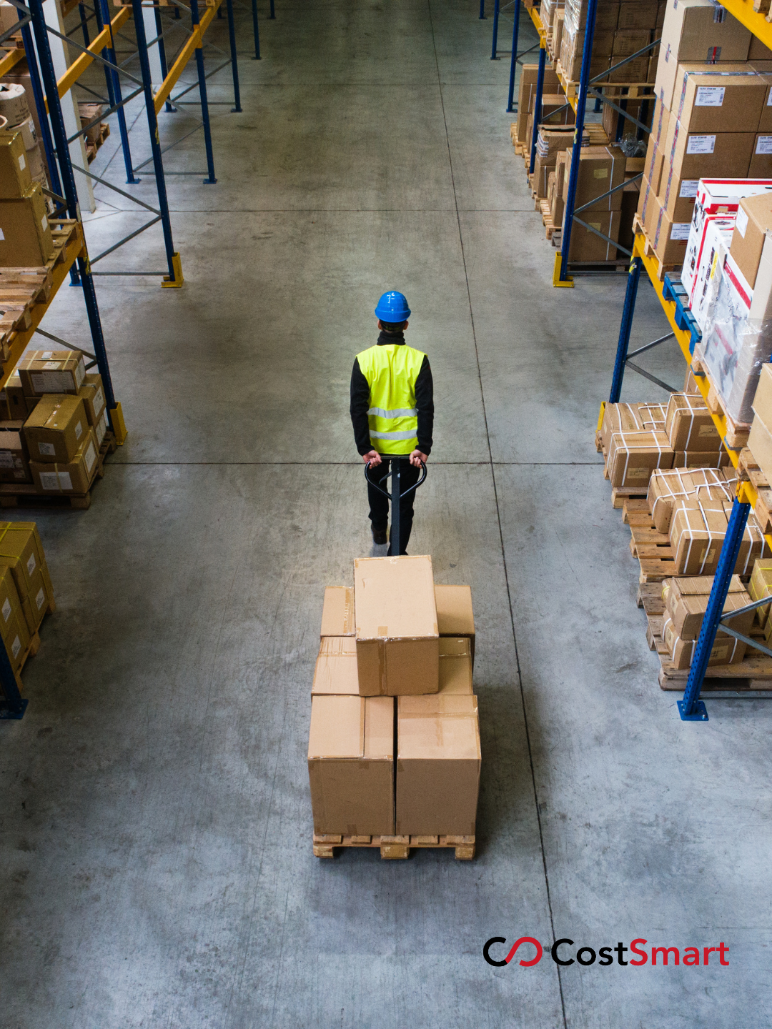 An organised warehouse environment showing the streamlined management and storage of business inventory to prevent dead capital and support supply chain cost reduction.